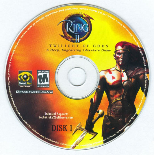 Ring II Twilight of the Gods Disc 1-2 Microsoft Windows PC CD-PC Gamez USA