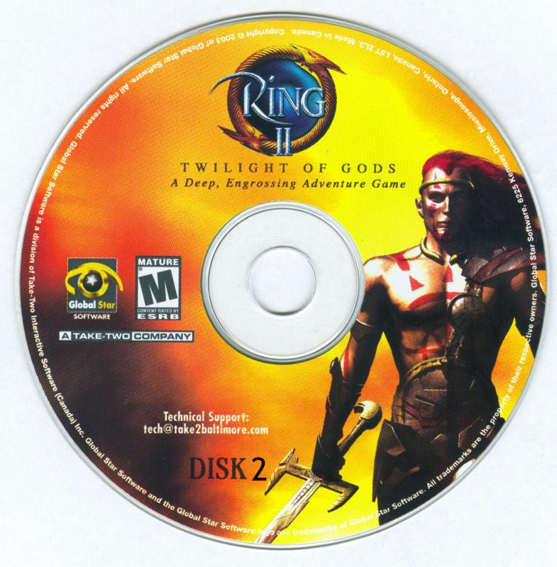 Ring II Twilight of the Gods Disc 1-2 Microsoft Windows PC CD-PC Gamez USA