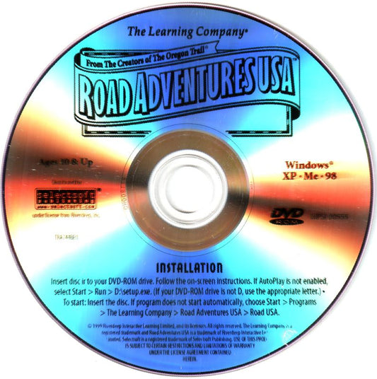 Road Adventures USA Microsoft Windows PC CD-PC Gamez USA