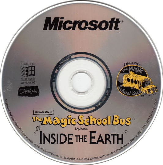 Scholastic's The Magic School Bus Explores Inside the Earth Microsoft Windows PC CD-PC Gamez USA