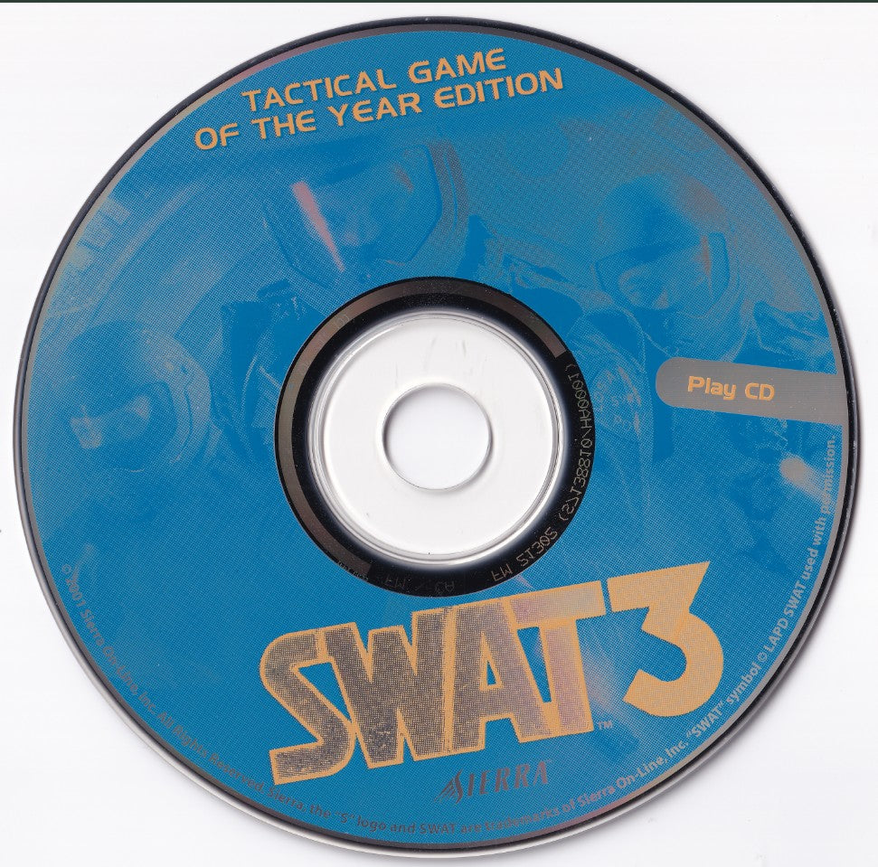 SWAT 3 Close Quarters Battle Tactical Game of the Year Edition Disc 1-2 Microsoft Windows PC CD-PC Gamez USA