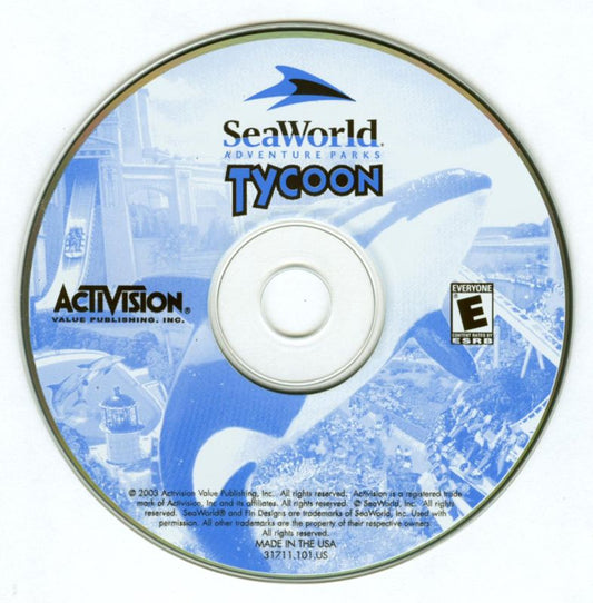SeaWorld Adventure Parks Tycoon Microsoft Windows PC CD-PC Gamez USA