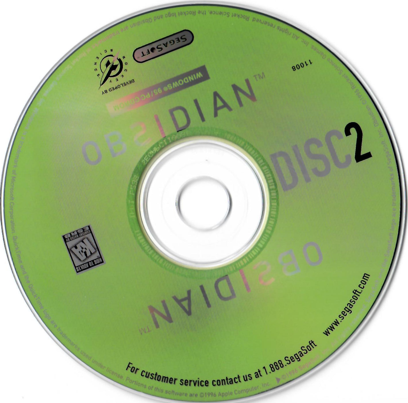 SegaSoft Obsidian Disc 1-5 Microsoft Windows PC CD-PC Gamez USA