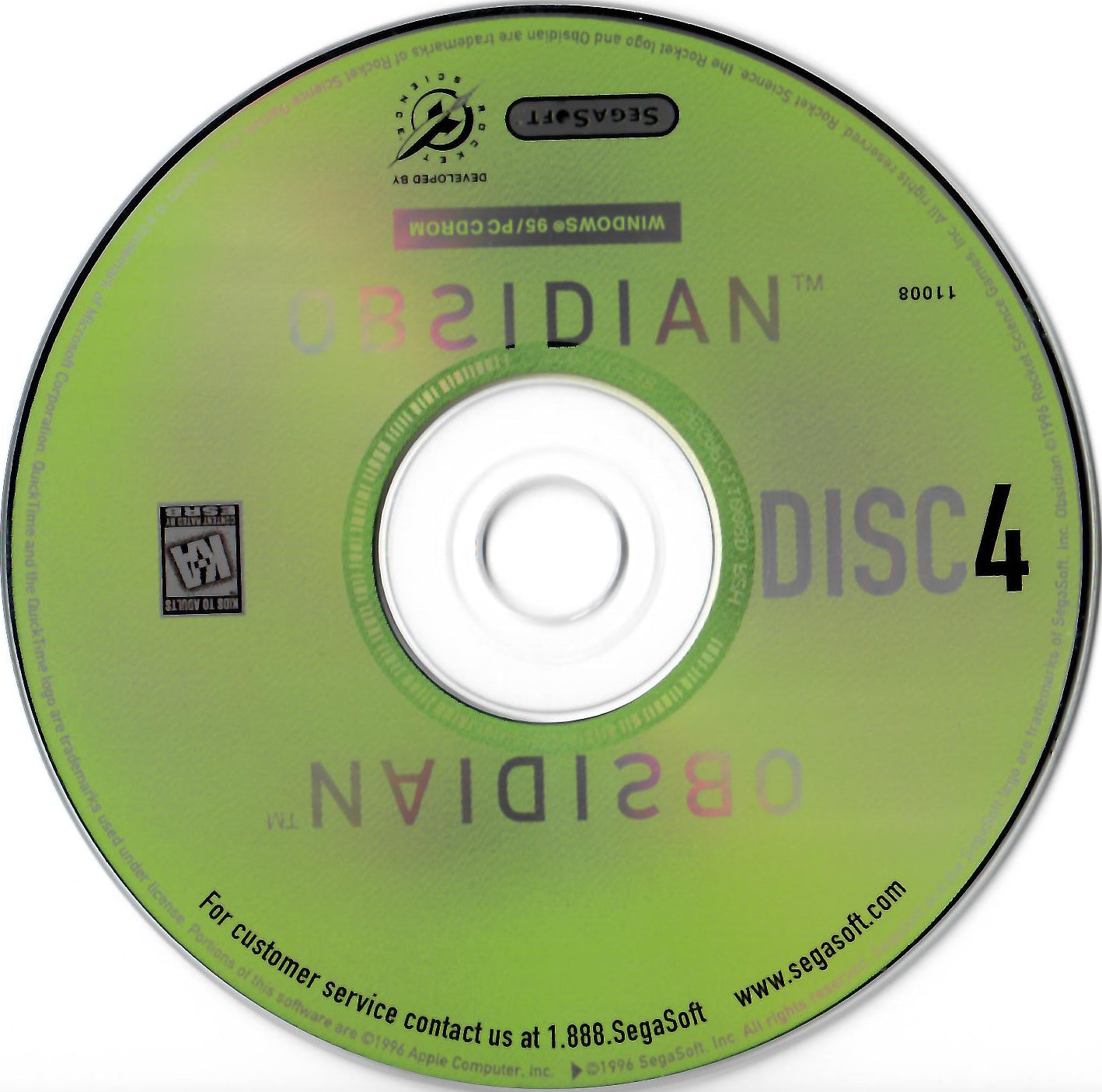 SegaSoft Obsidian Disc 1-5 Microsoft Windows PC CD-PC Gamez USA
