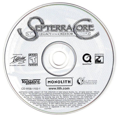 Septerra Core Microsoft Windows PC CD-PC Gamez USA