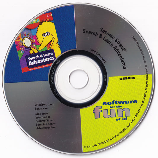 Sesame Street Search & Learn Adventures Microsoft Windows PC CD-PC Gamez USA