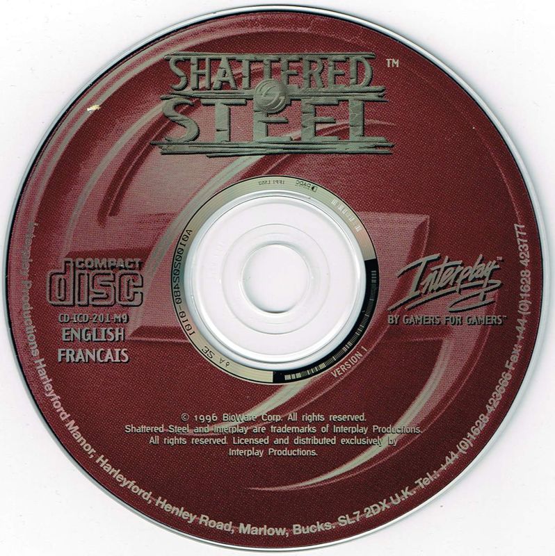 Shattered Steel 1996 Microsoft Windows PC CD MS-DOS Interplay Logicware-PC Gamez USA