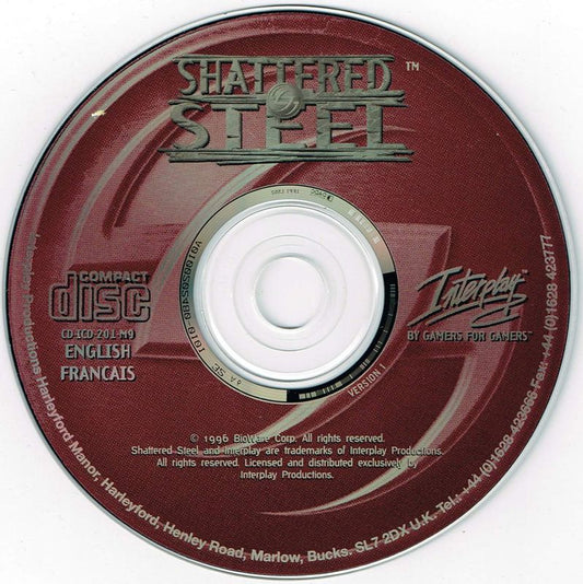Shattered Steel 1996 Microsoft Windows PC CD MS-DOS Interplay Logicware-PC Gamez USA