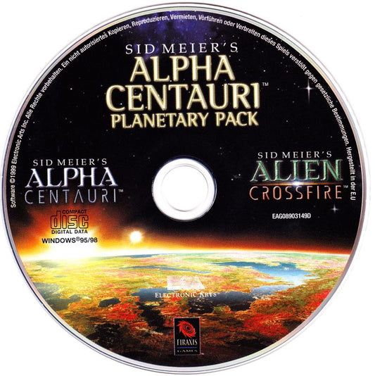 Sid Meier's Alpha Centauri Planetary Pack Microsoft Windows PC CD-PC Gamez USA