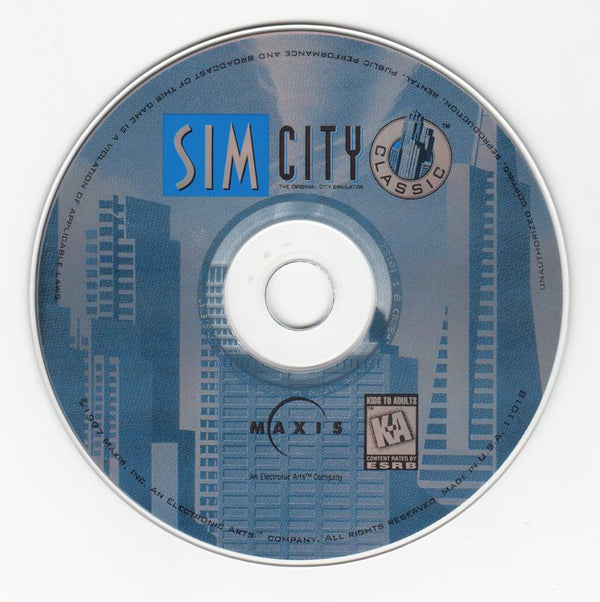SimCity Classic Microsoft Windows PC CD-PC Gamez USA