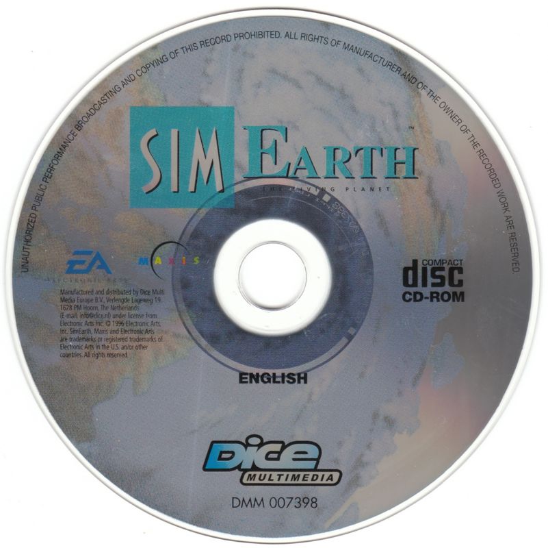 SimEarth Microsoft Windows PC CD-PC Gamez USA