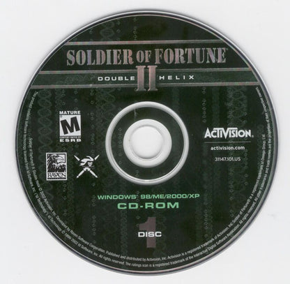 Soldier of Fortune II Double Helix Disc 1-2 Microsoft Windows PC CD-PC Gamez USA