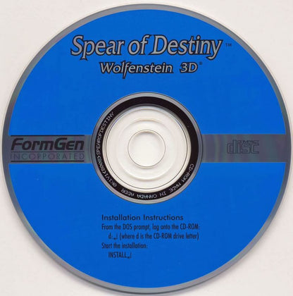 Spear of Destiny Microsoft Windows PC CD-PC Gamez USA