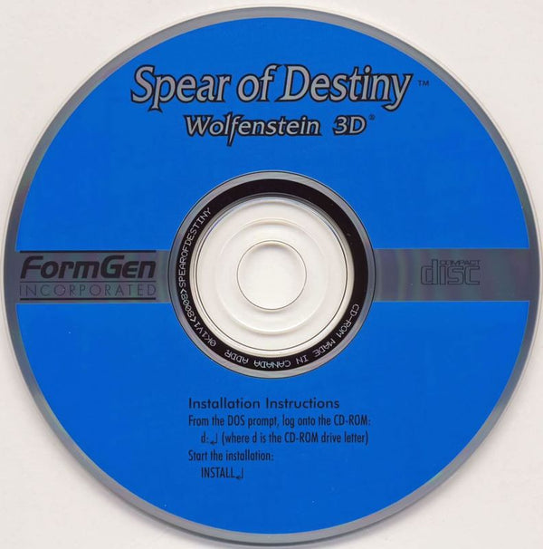 Spear of Destiny Microsoft Windows PC CD-PC Gamez USA
