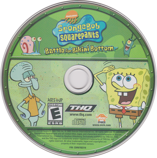 Spongebob Squarepants Battle For Bikini Bottom Microsoft Windows PC CD-PC Gamez USA