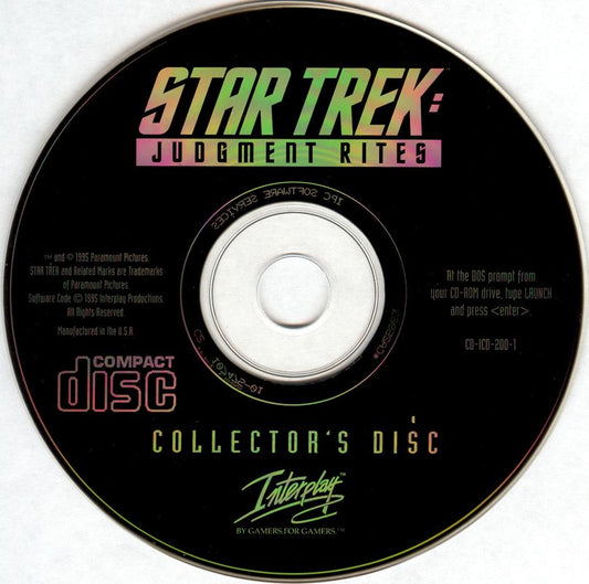 Star Trek Judgment Rites Limited Collector's Edition Microsoft Windows PC CD-PC Gamez USA