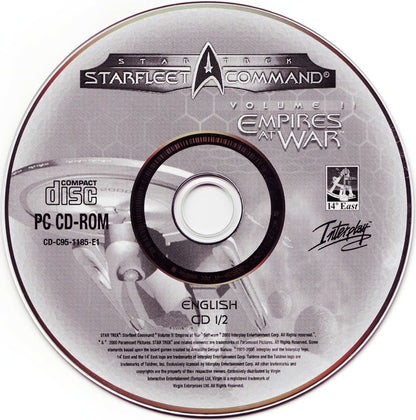 Star Trek Starfleet Command II Empires at War Disc 1-2 Microsoft Windows PC CD-PC Gamez USA