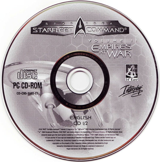 Star Trek Starfleet Command II Empires at War Disc 1-2 Microsoft Windows PC CD-PC Gamez USA