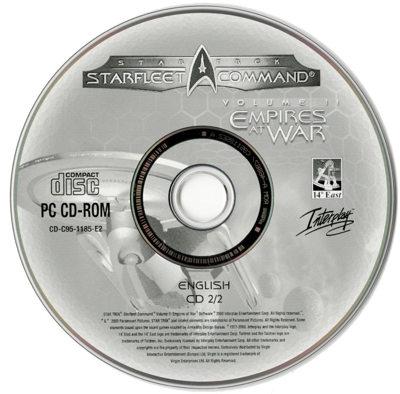 Star Trek Starfleet Command II Empires at War Disc 1-2 Microsoft Windows PC CD-PC Gamez USA