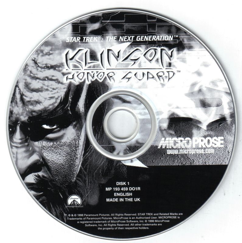 Star Trek The Next Generation Klingon Honor Guard Disc 1-2 Microsoft Windows PC CD-PC Gamez USA