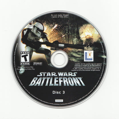 Star Wars Battlefront Disc 1-3 Microsoft Windows PC CD-PC Gamez USA