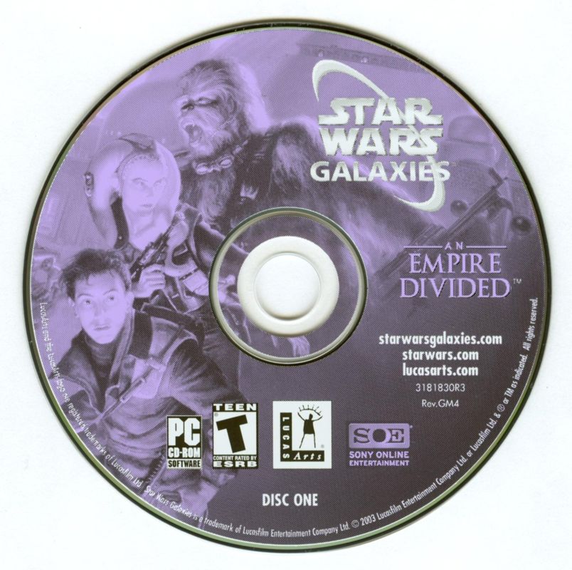 Star Wars Galaxies - An Empire Divided Disc 1-3 Microsoft Windows PC CD-PC Gamez USA
