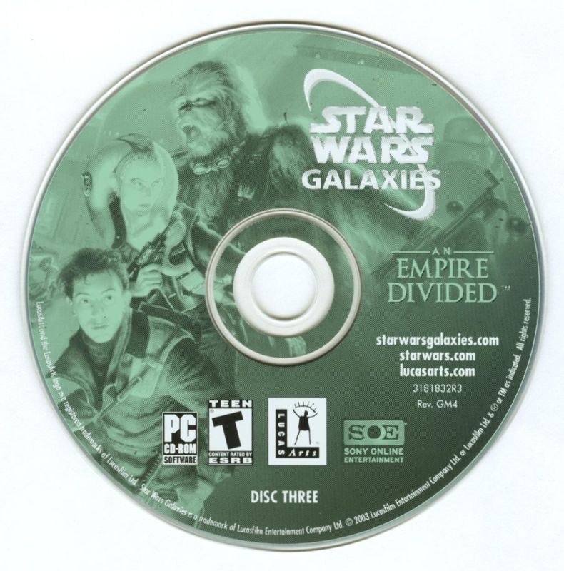 Star Wars Galaxies - An Empire Divided Disc 1-3 Microsoft Windows PC CD-PC Gamez USA