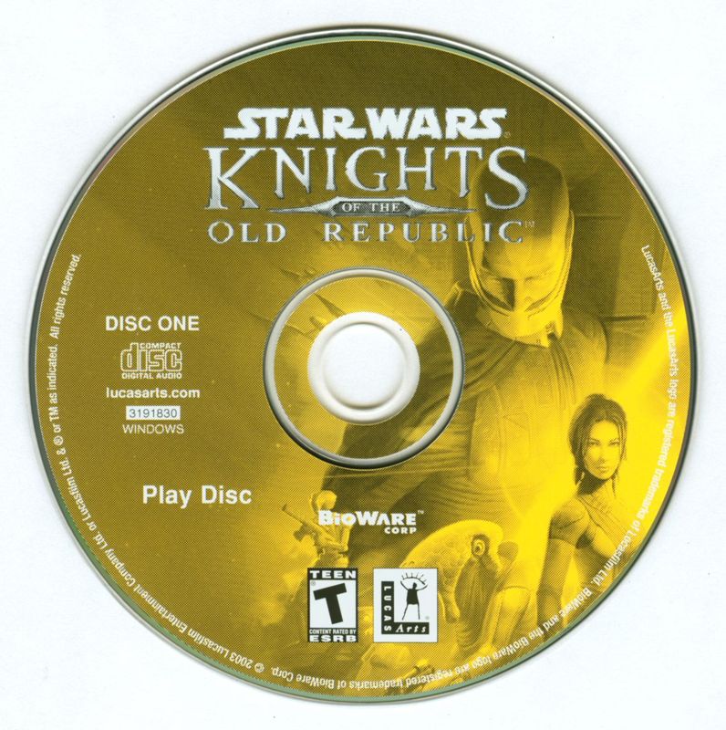 Star Wars Knights Of The Old Republic Disc 1-4 Microsoft Windows PC CD-PC Gamez USA