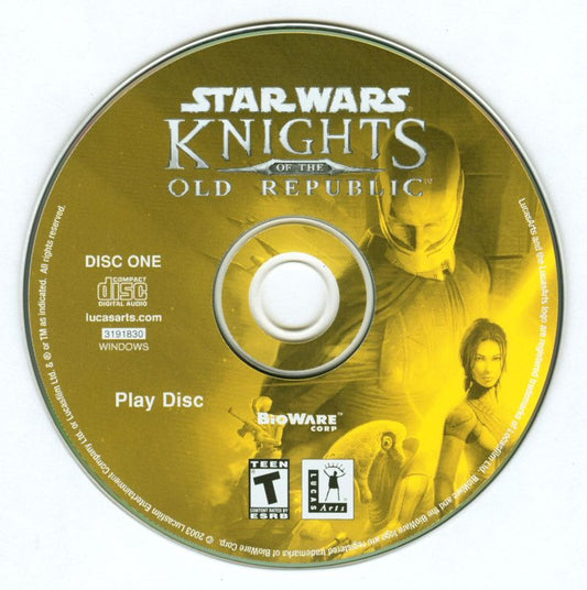 Star Wars Knights Of The Old Republic Disc 1-4 Microsoft Windows PC CD-PC Gamez USA