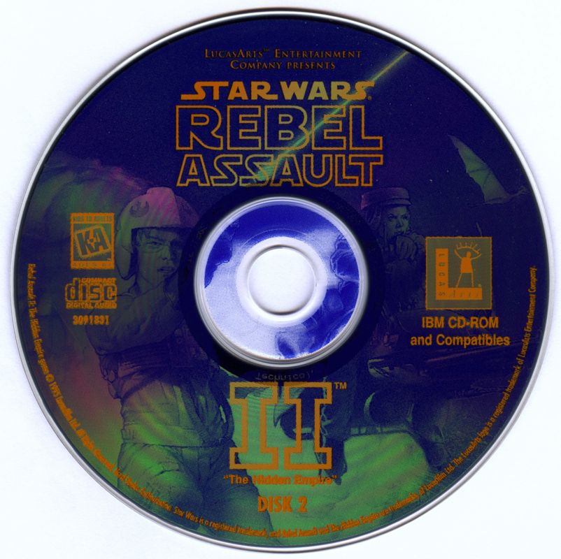 Star Wars Rebel Assault II The Hidden Empire Disc 1-2 Microsoft Windows PC CD-PC Gamez USA