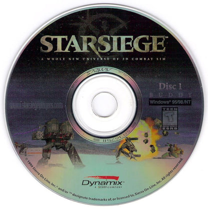 Starsiege Disc 1-2 Microsoft Windows PC CD-PC Gamez USA