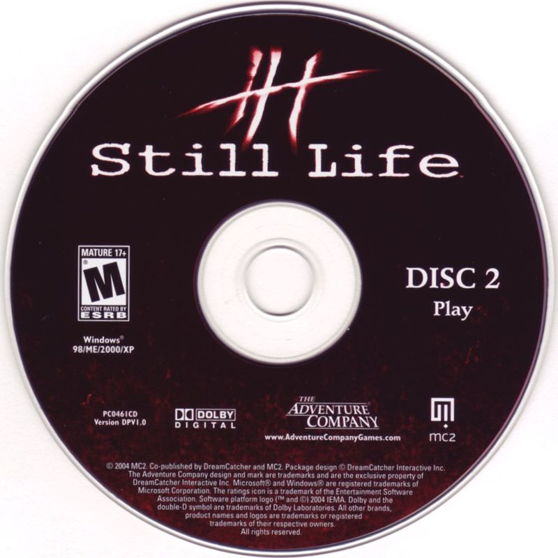 Still Life Disc 1-2 Microsoft Windows PC CD-PC Gamez USA
