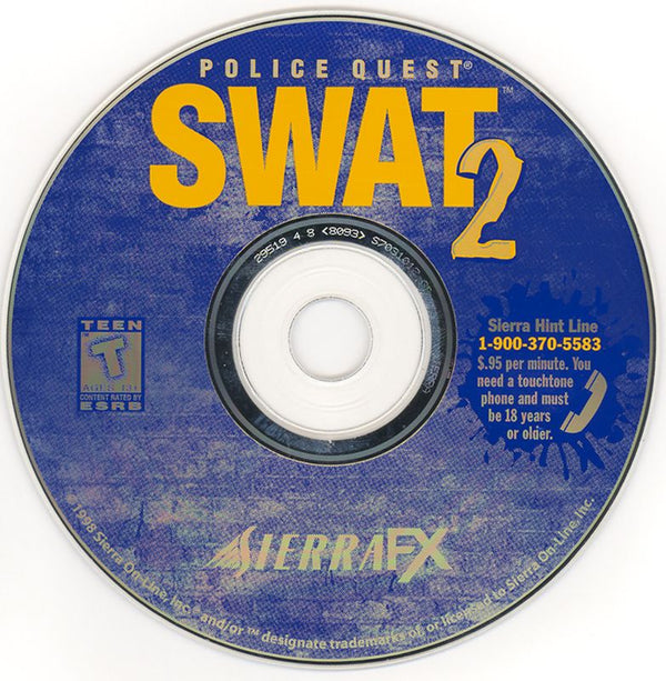 Police Quest SWAT 2 1998 Microsoft Windows PC CD Sierra Yosemite-PC Gamez USA