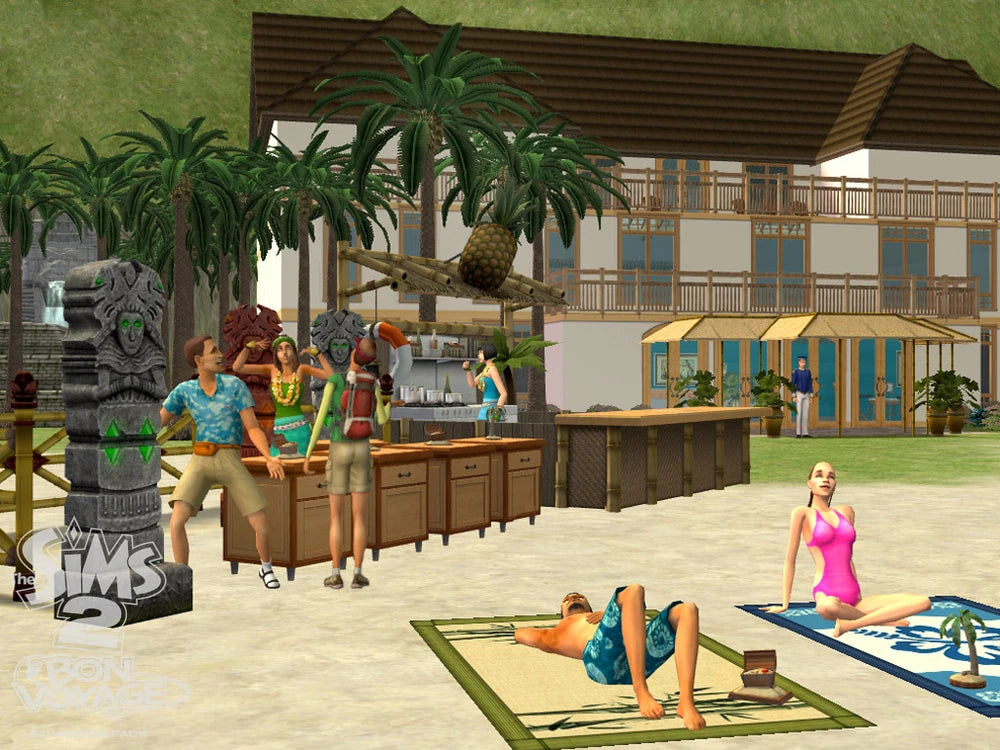 The Sims 2 Bon Voyage Expansion Pack Disc 1-2 Microsoft Windows PC CD-PC Gamez USA