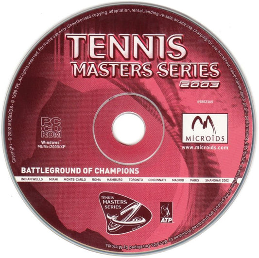 Tennis Masters Series 2003 Microsoft Windows PC CD-PC Gamez USA