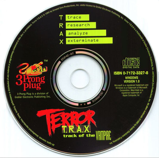Terror T.R.A.X. Track of the Vampire Microsoft Windows PC CD-PC Gamez USA