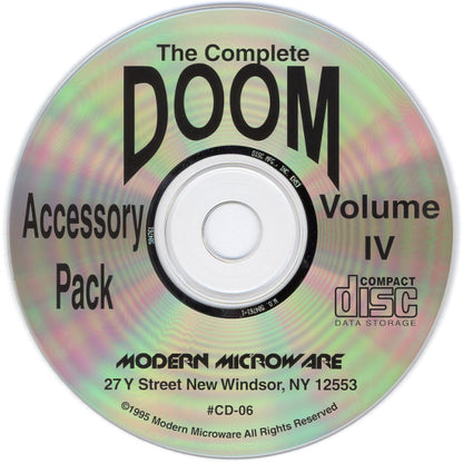 The Complete DOOM Accessory Pack Volume IV Microsoft Windows PC CD-PC Gamez USA