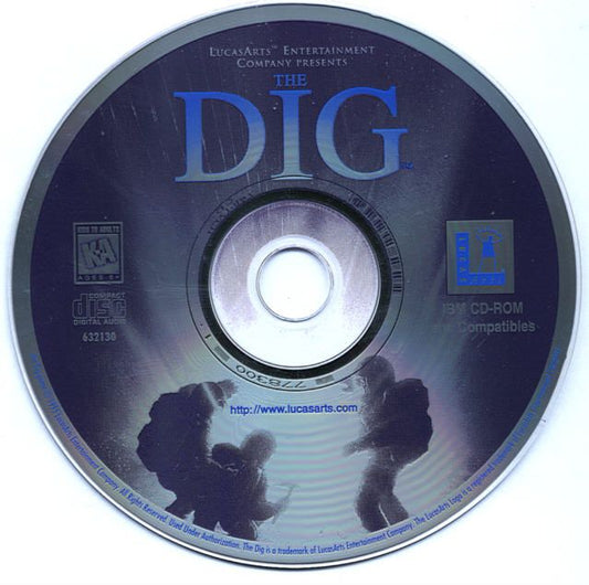 The Dig 1995 Microsoft Windows PC cd MS-DOS LucasArts Disney-PC Gamez USA