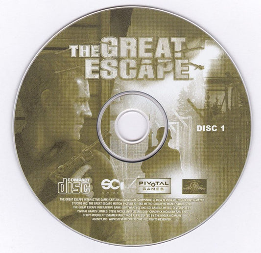 The Great Escape Disc 1-2 Microsoft Windows PC CD-PC Gamez USA