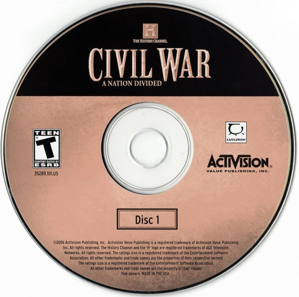 The History Channel Civil War A Nation Divided Disc 1-3 Microsoft Windows PC CD by PC Gamez USA
