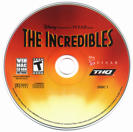 The Incredibles Microsoft Windows PC CD-PC Gamez USA
