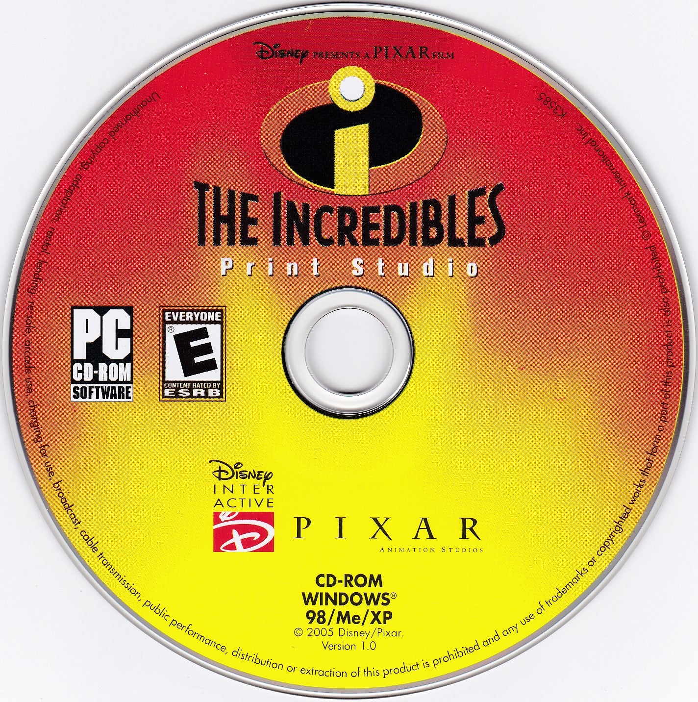 The Incredibles Print Studio Microsoft Windows PC CD-PC Gamez USA