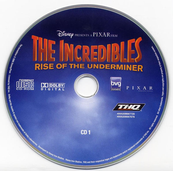 The Incredibles Rise of the Underminer Microsoft Windows PC CD-PC Gamez USA