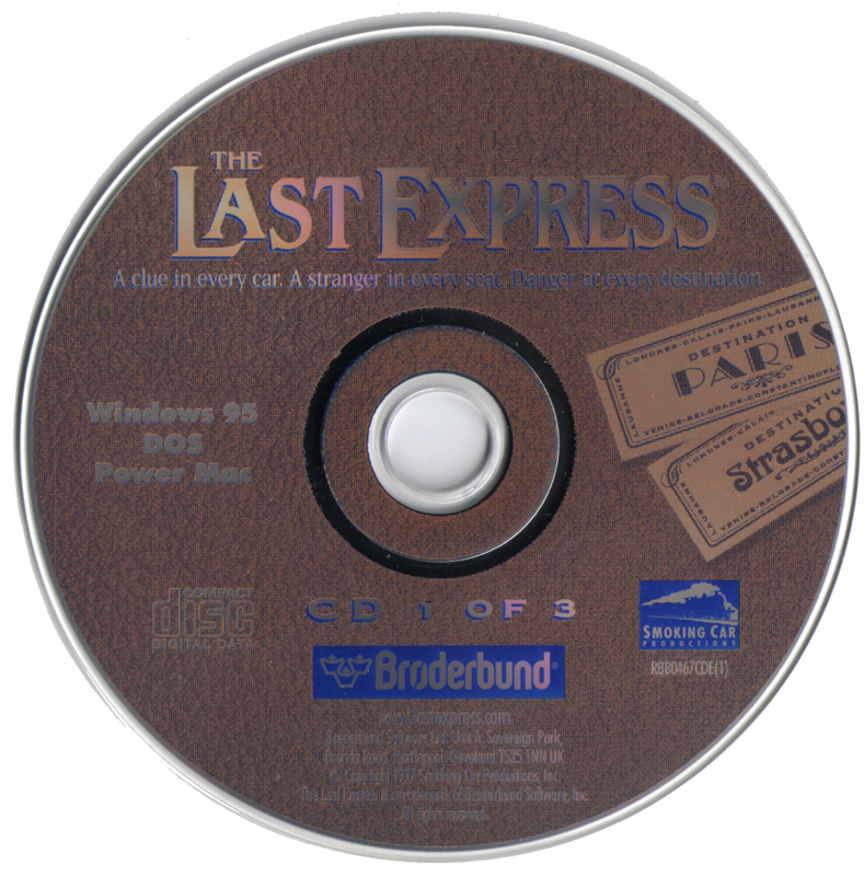 The Last Express Disc 1-3 Microsoft Windows PC CD-PC Gamez USA