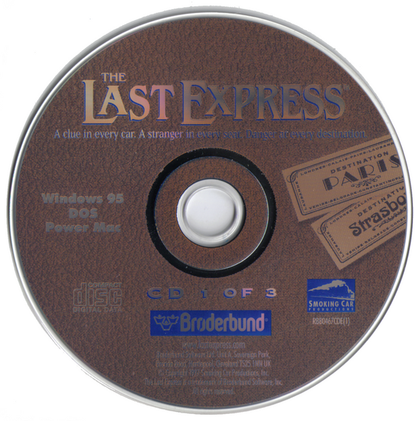 The Last Express Disc 1-3 Microsoft Windows PC CD-PC Gamez USA