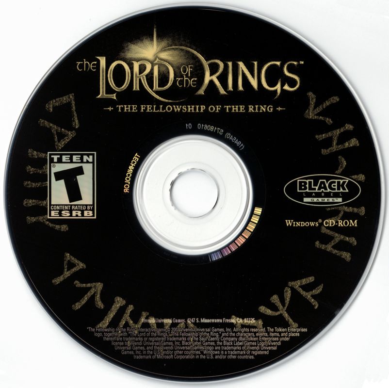 The Lord of the Rings The Fellowship of the Ring Disc 1-2 Microsoft Windows PC CD-PC Gamez USA
