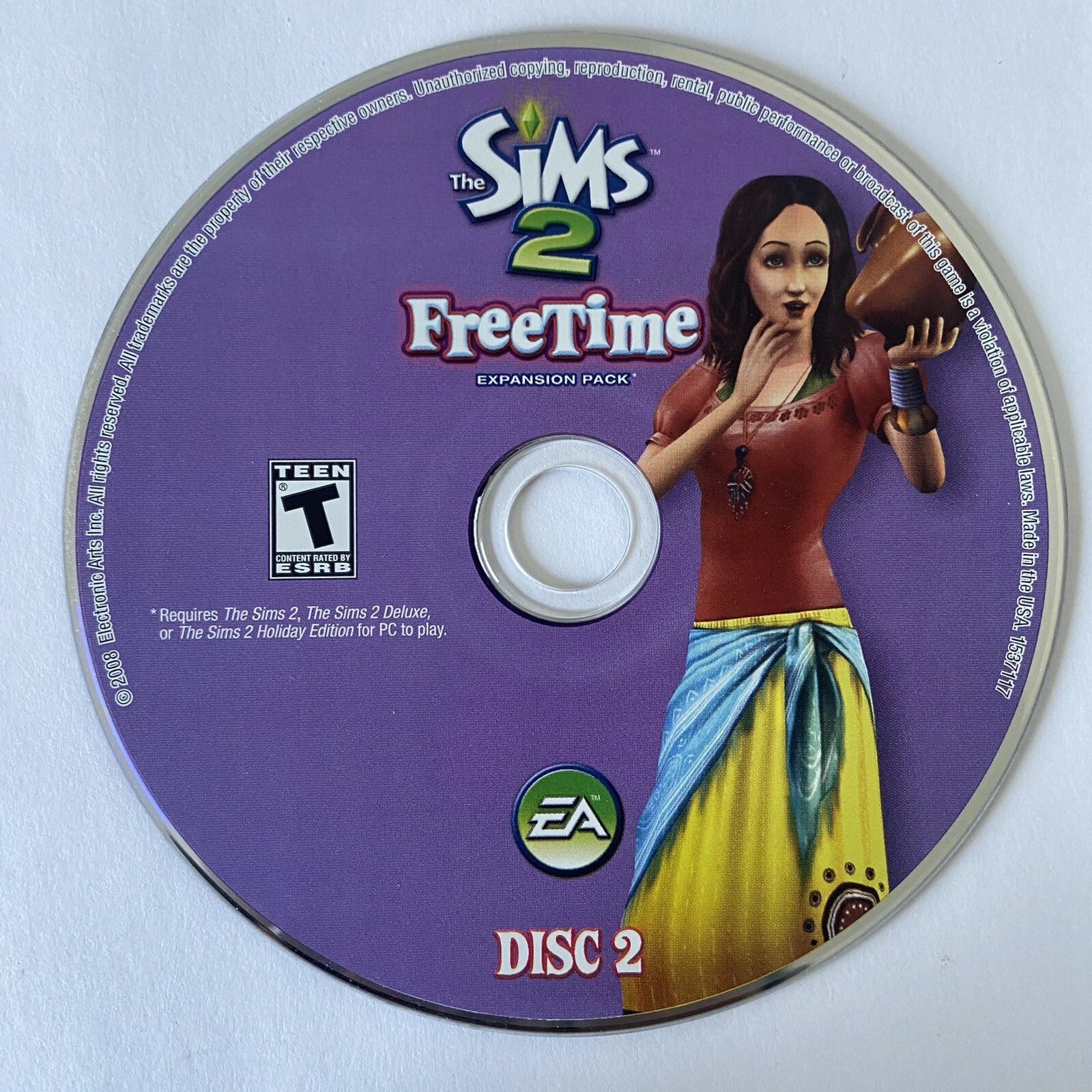 The Sims 2 FreeTime Expansion Pack Disc 1-2 Microsoft Windows PC CD-PC Gamez USA