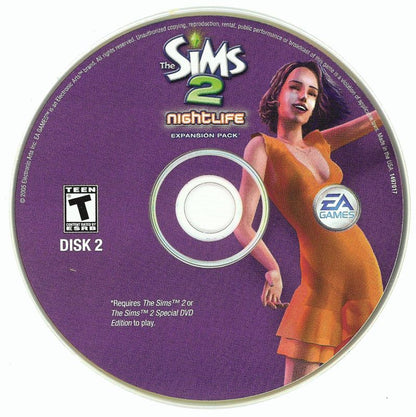 The Sims 2 Nightlife Disc 1-2 Microsoft Windows PC CD-PC Gamez USA