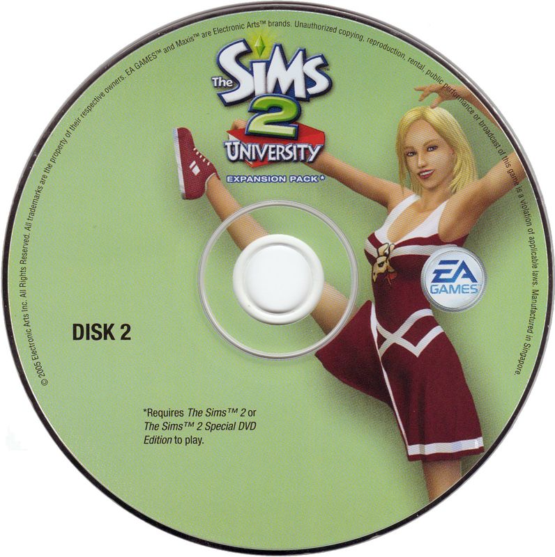 The Sims 2 University Expansion Pack Disc 1-2 Microsoft Windows PC CD-PC Gamez USA
