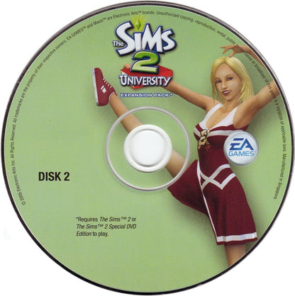 The Sims 2 University Expansion Pack Disc 1-2 Microsoft Windows PC CD-PC Gamez USA